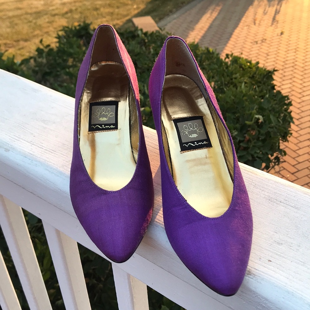Nina Purple heels size 6 (EUC)